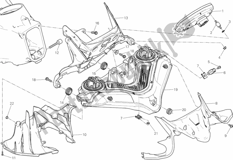 All parts for the Fanale Anteriore E Cruscotto of the Ducati Superbike 1199 Panigale R 2014